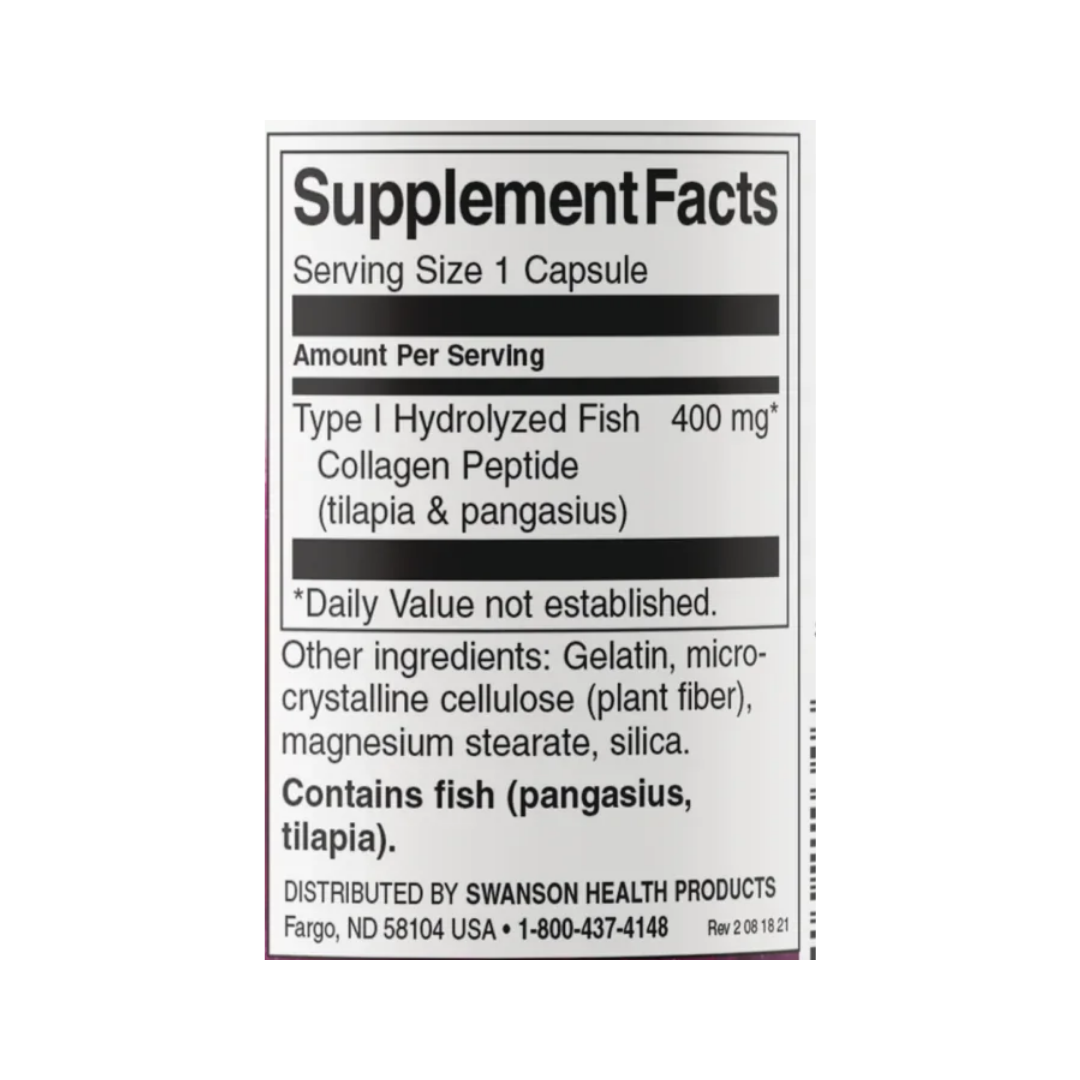 Marine Collagen 60 Cápsulas – tabla nutricional