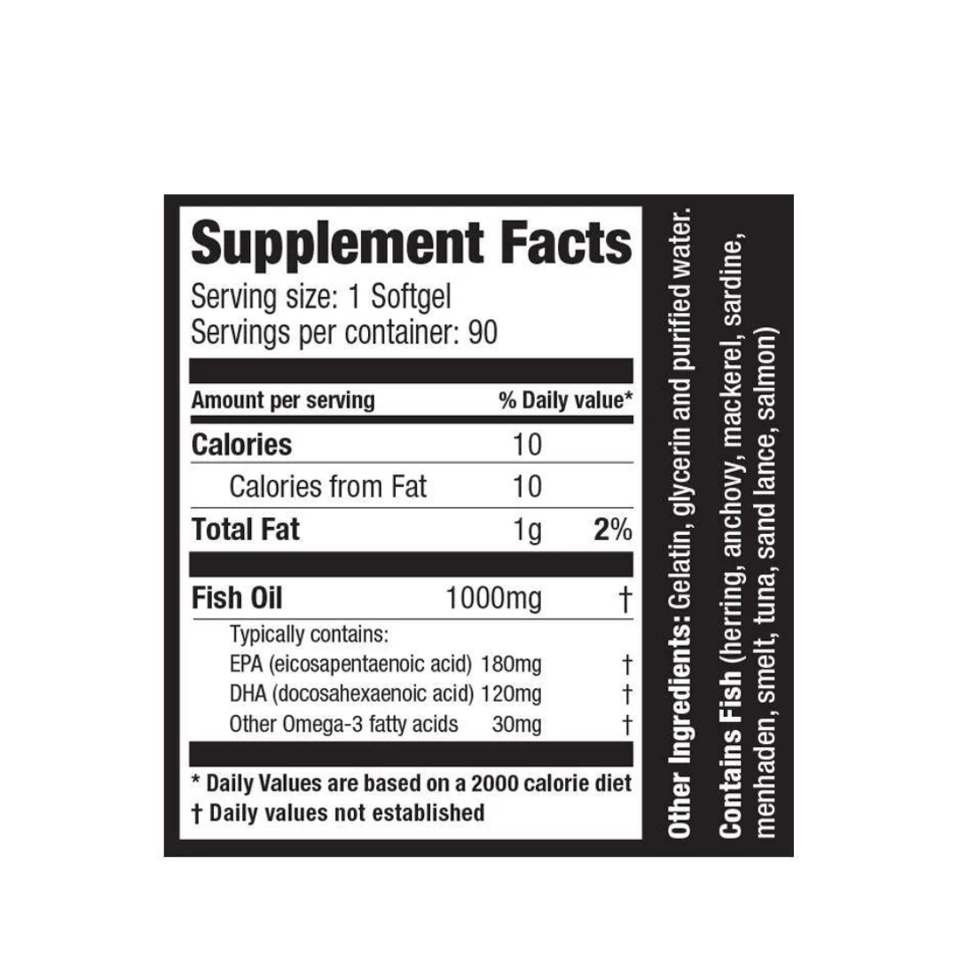 Ultimate Nutrition Omega 3 – tabla nutricional