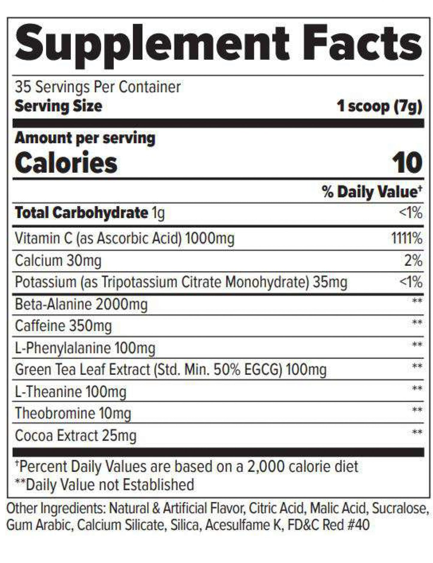 Stimul8 35 Servicios – tabla nutricional