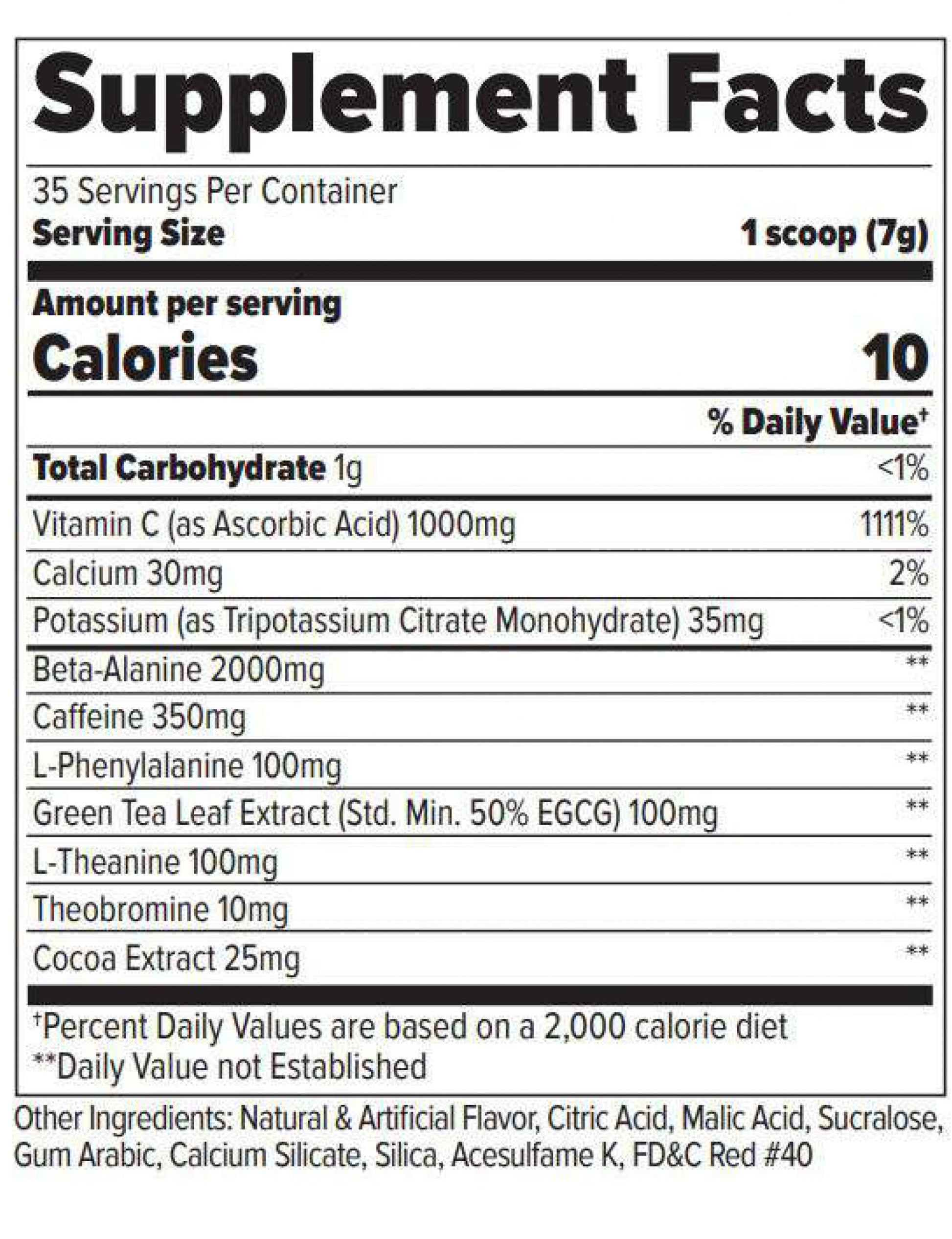 Stimul8 35 Servicios – tabla nutricional